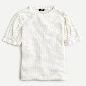 J.Crew Shirt - Puff-Sleeve Pointelle Top
